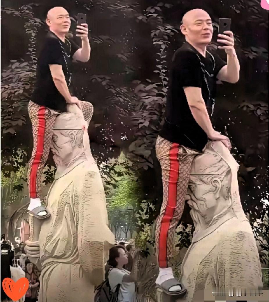 光头男子这下出名了，可以说是臭名远扬。

一把年纪，本该懂规矩、知敬畏，却为了几