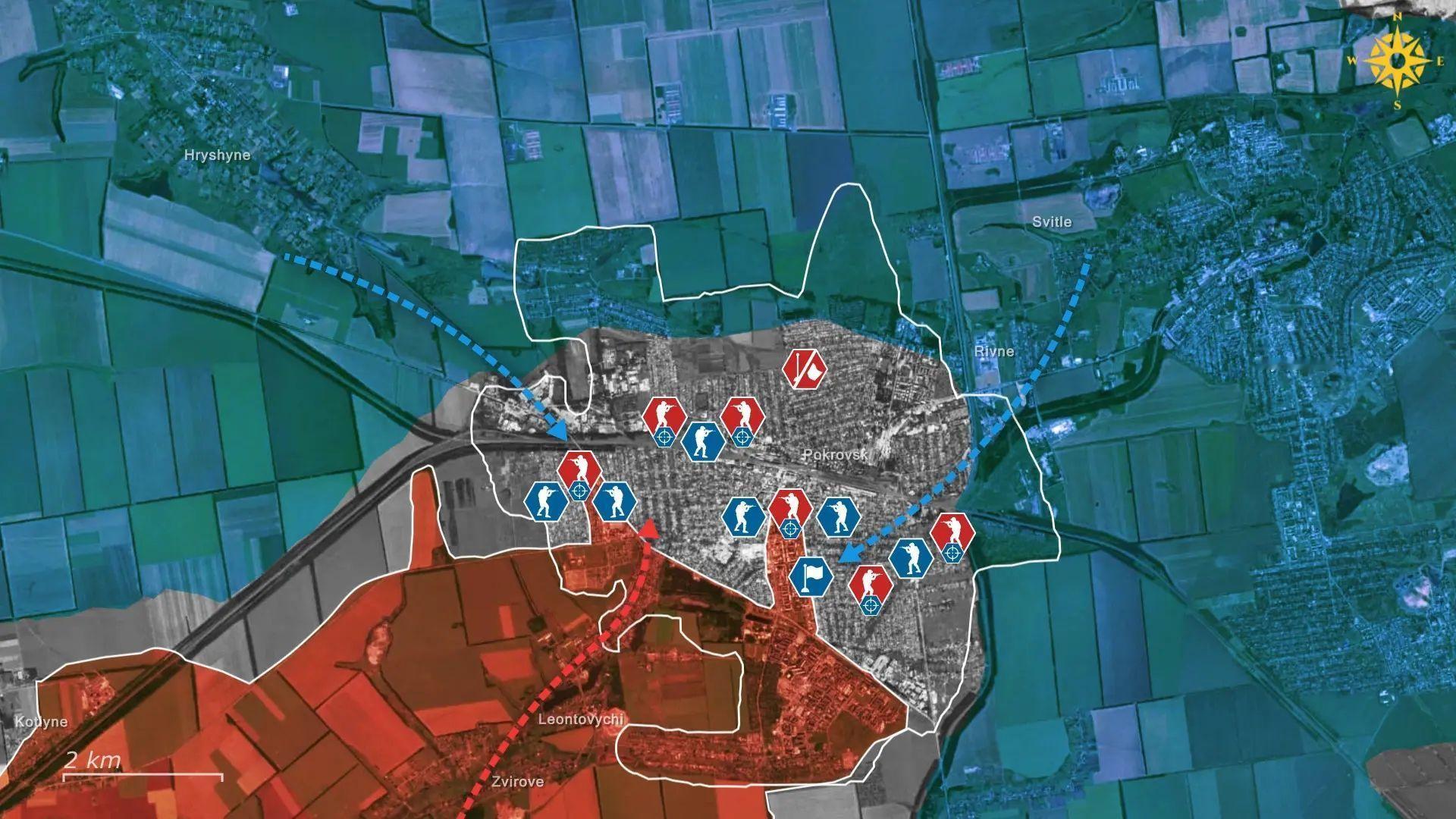 乌媒：乌克兰第425突击团的士兵在夜间潜入波克罗夫斯克市中心，将俄军从市政大楼中