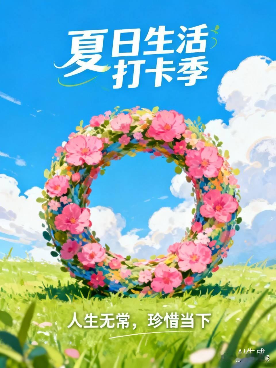 夏日生活打卡季 夏日的美好，就像那梦幻旋转花环，五彩缤纷又浪漫满溢。不过七月的生