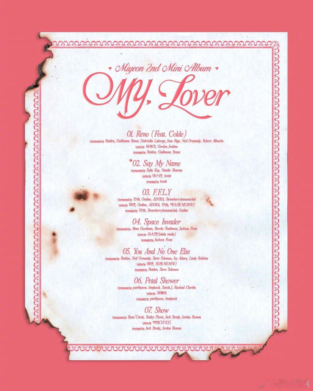 赵美延回归歌单赵美延solo回归预告 赵美延SOLO迷你2辑 《MY, Love