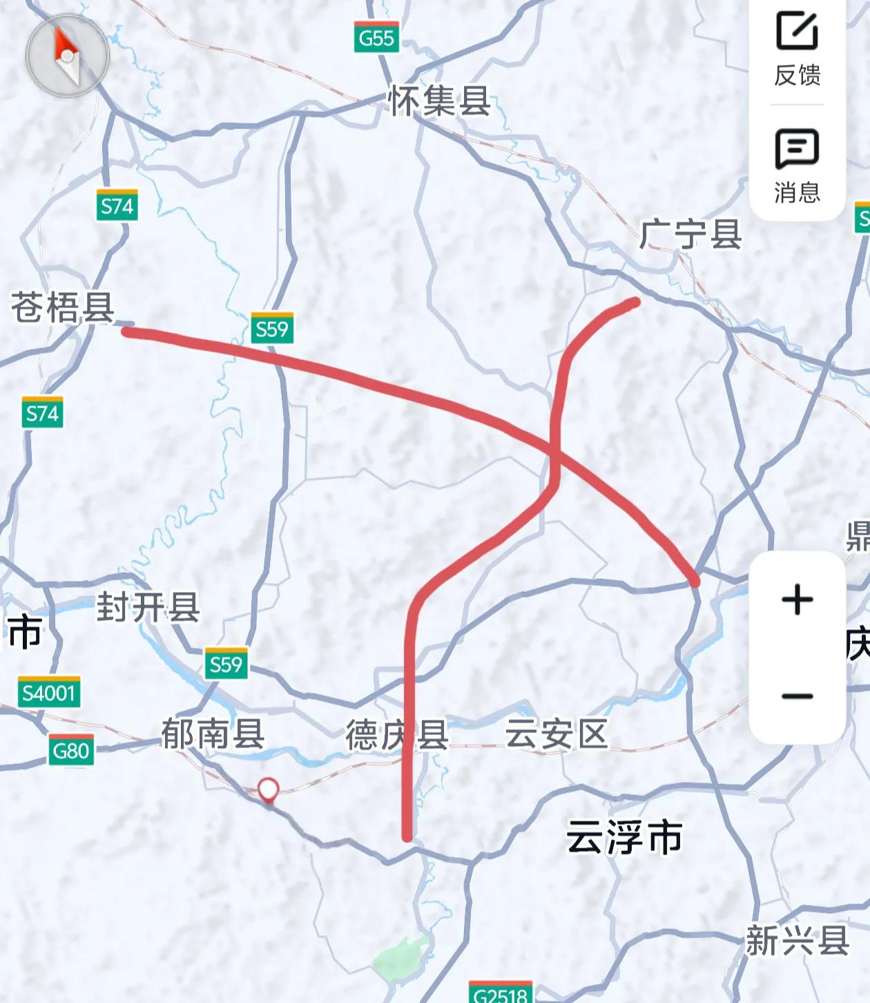 肇庆西部还差两条高速就完美了，一条横向高要-德庆-封开-苍梧，另外一条纵向广宁-