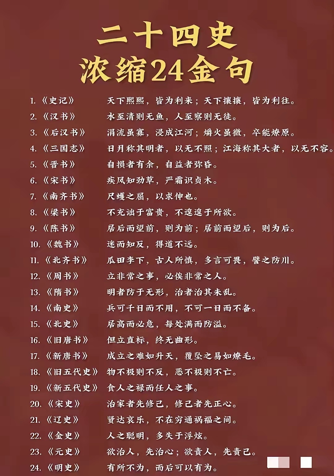 二十四史二十四句 ​​​