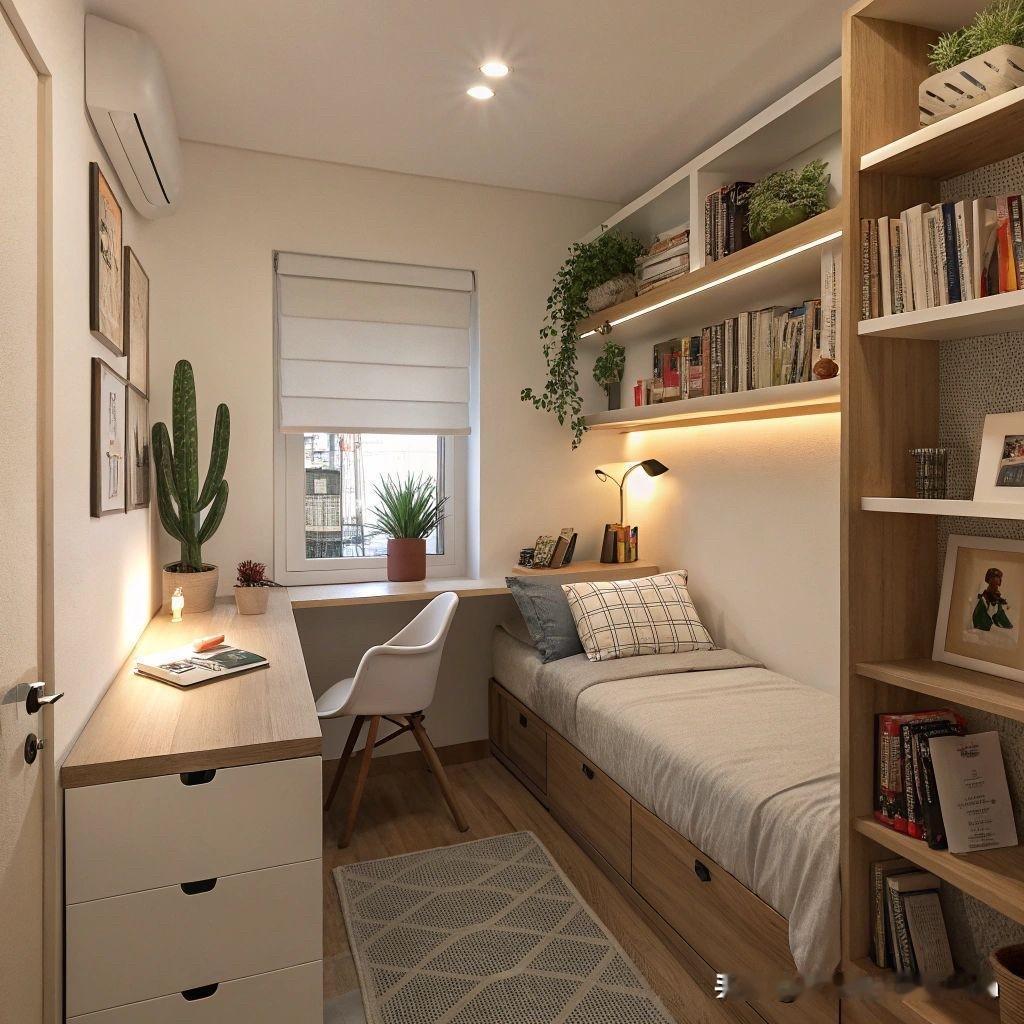 抄作业成功，小户型的收纳空间，极致利用

空间小，家里的行李箱、书籍、生活用品…