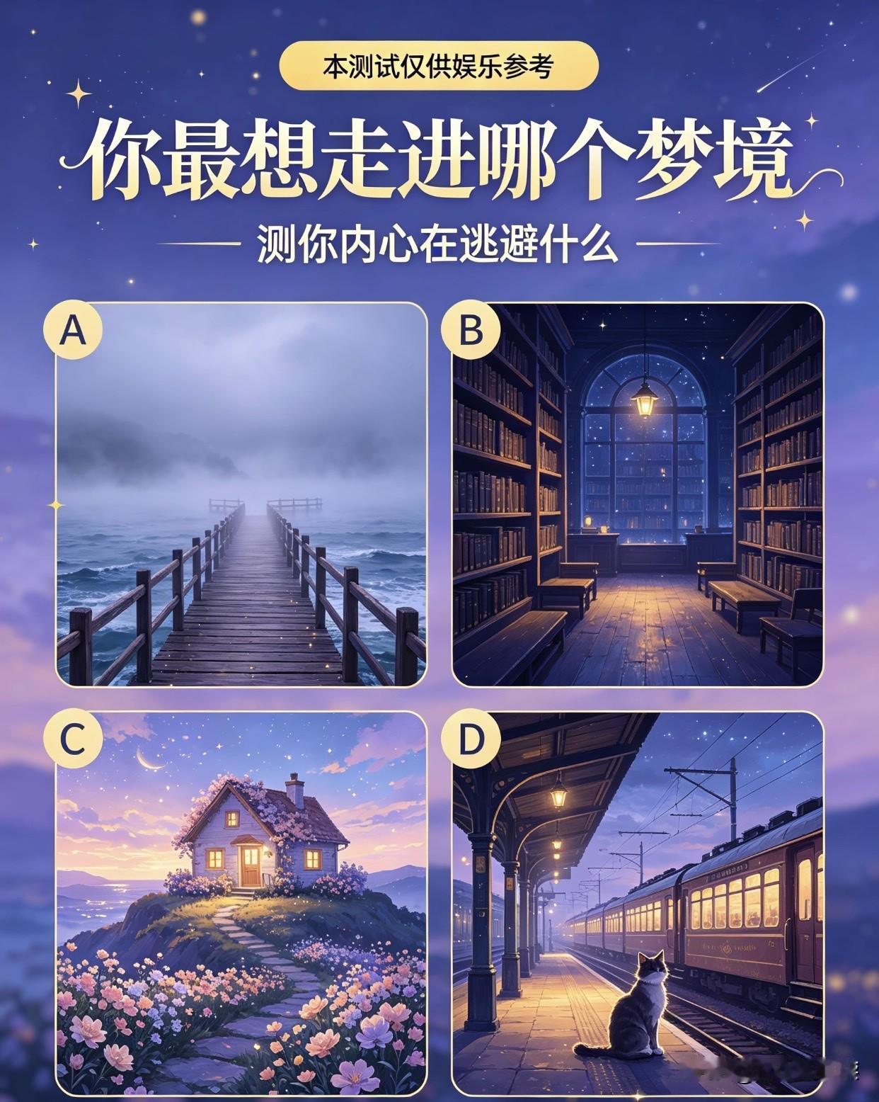 你最想走进哪个梦境
测你内心在逃避什么