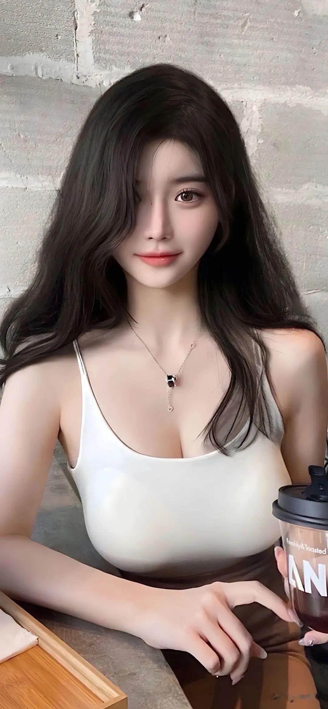 青丝漫卷覆琼腮，星眸流盼惹风来。
素袂轻扬凝玉露，柔荑微捻捧茶杯。
黛眉浅蹙藏娇