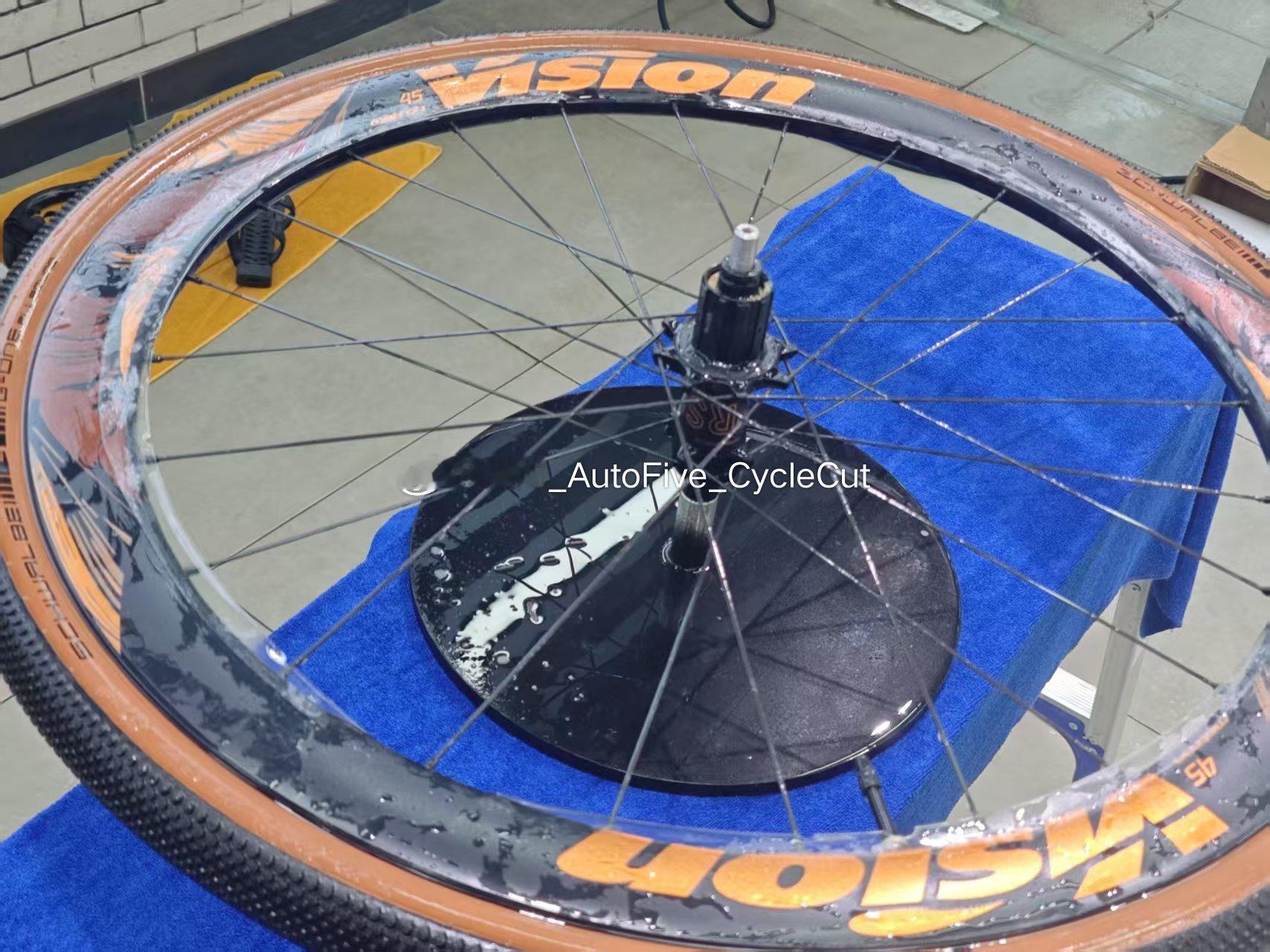 自行车轮组贴膜：Vision Metron 45CycleCut独家研发的——免