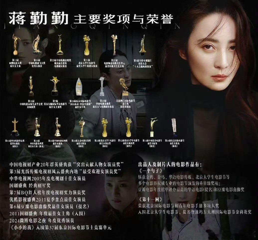  金鸡奖刚落幕，蒋勤勤就已奔赴新剧组，这种敬业精神让人敬佩。从飞天金鹰双料视后到