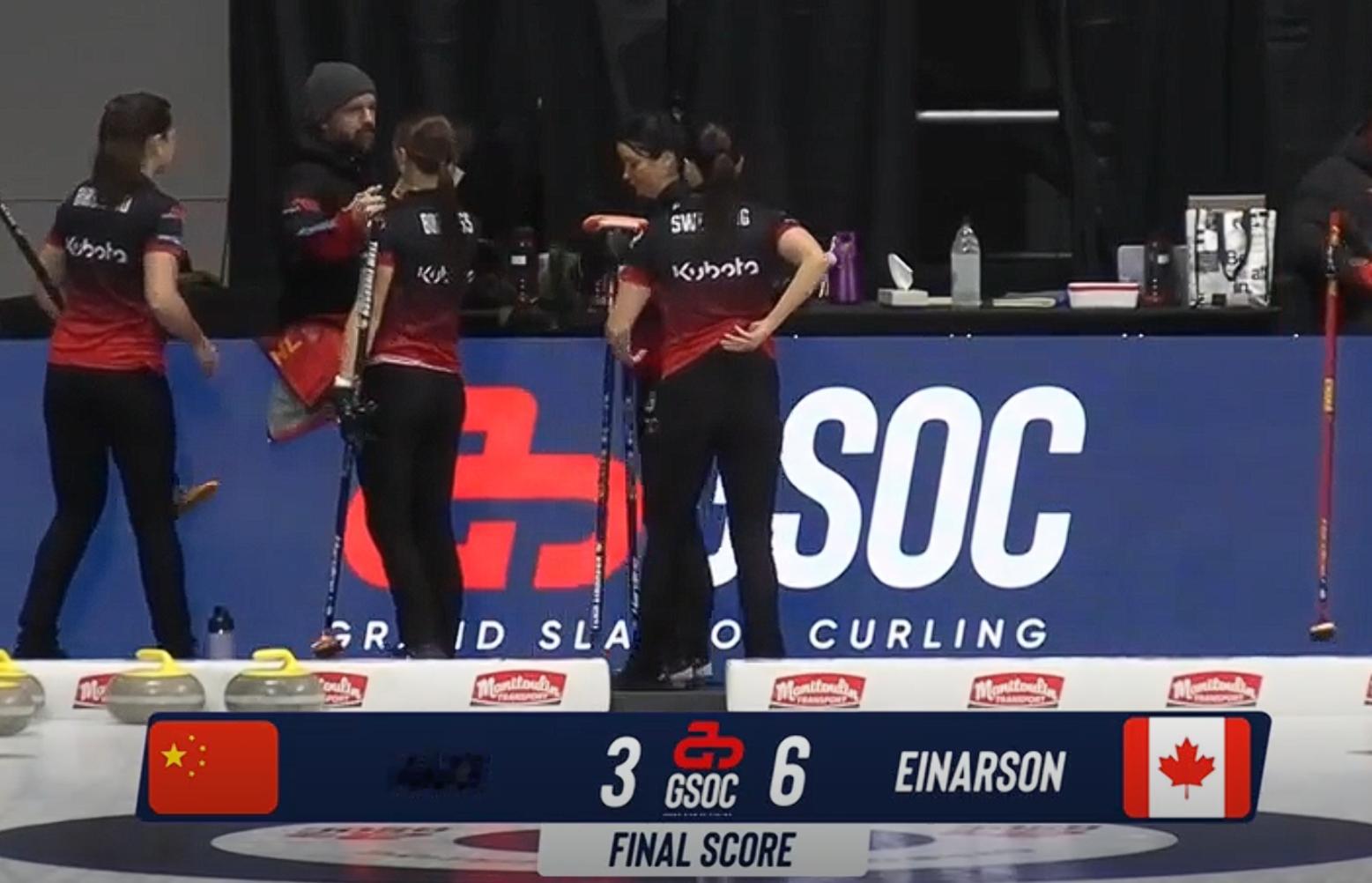 早起看一眼，中国队凌晨负加拿大einarson ​​​