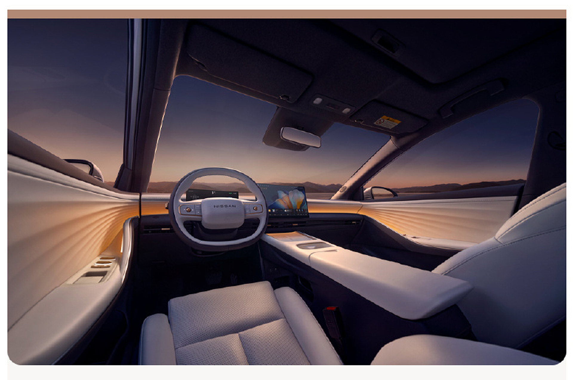 东风日产N6最新内饰官图，4.8米级车长+21.1度电池基于天演架构打造插混 中