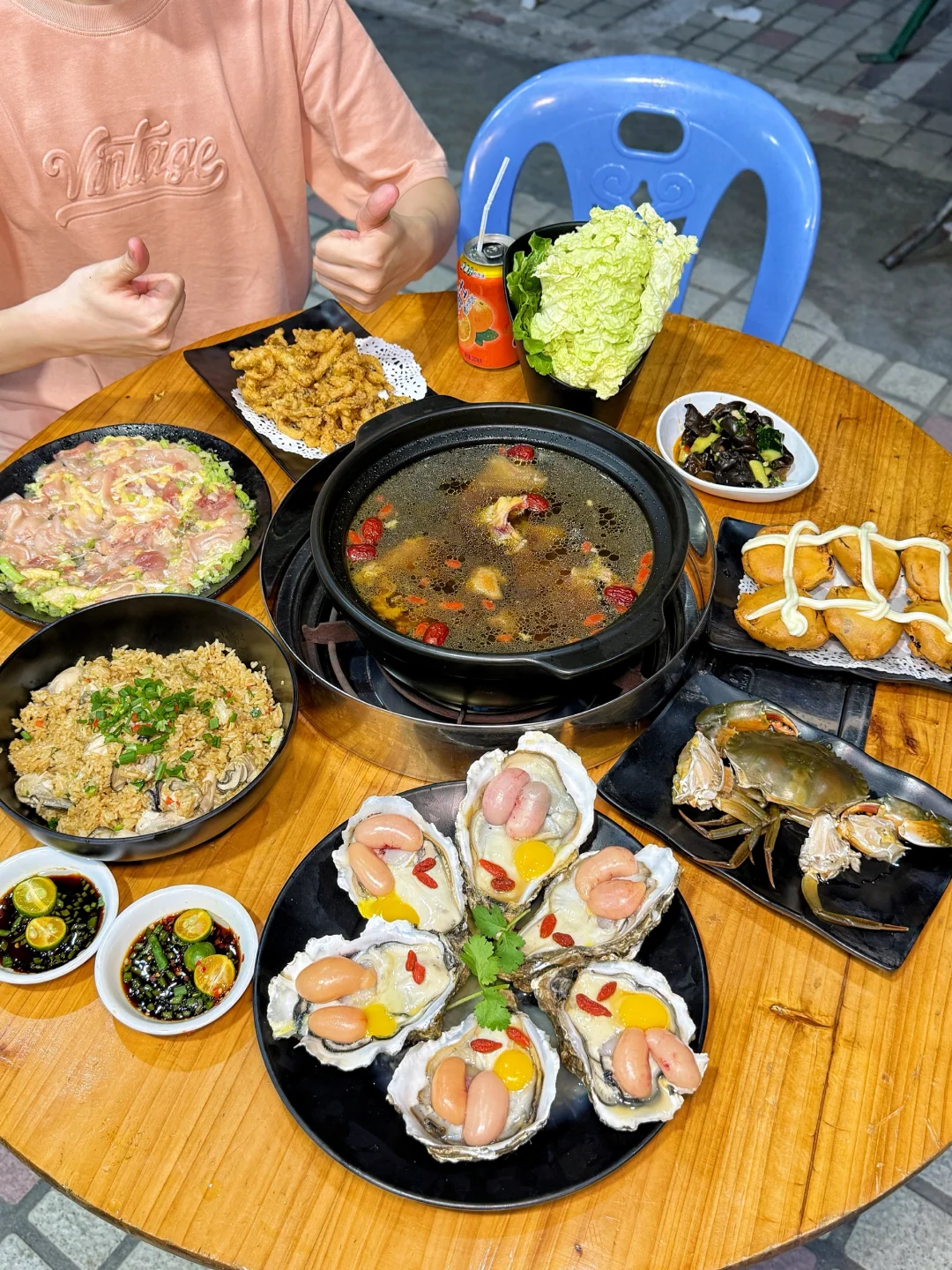 揭阳这家炒蚝饭‼️生蚝腰子🦪鸡煲太好吃啦😭