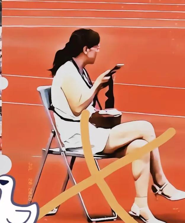 这个女子，就因为升国旗时坐着看手机，被公司开除，并宣布“永不录用”。

事情发生