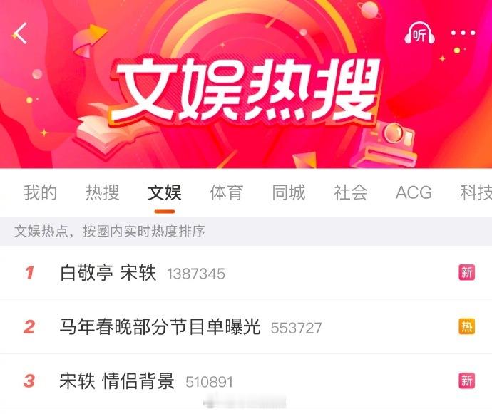 白敬亭和宋轶第三天了还在热搜高位上猜测一下～要么结婚了，要么分手了还分的很难看 