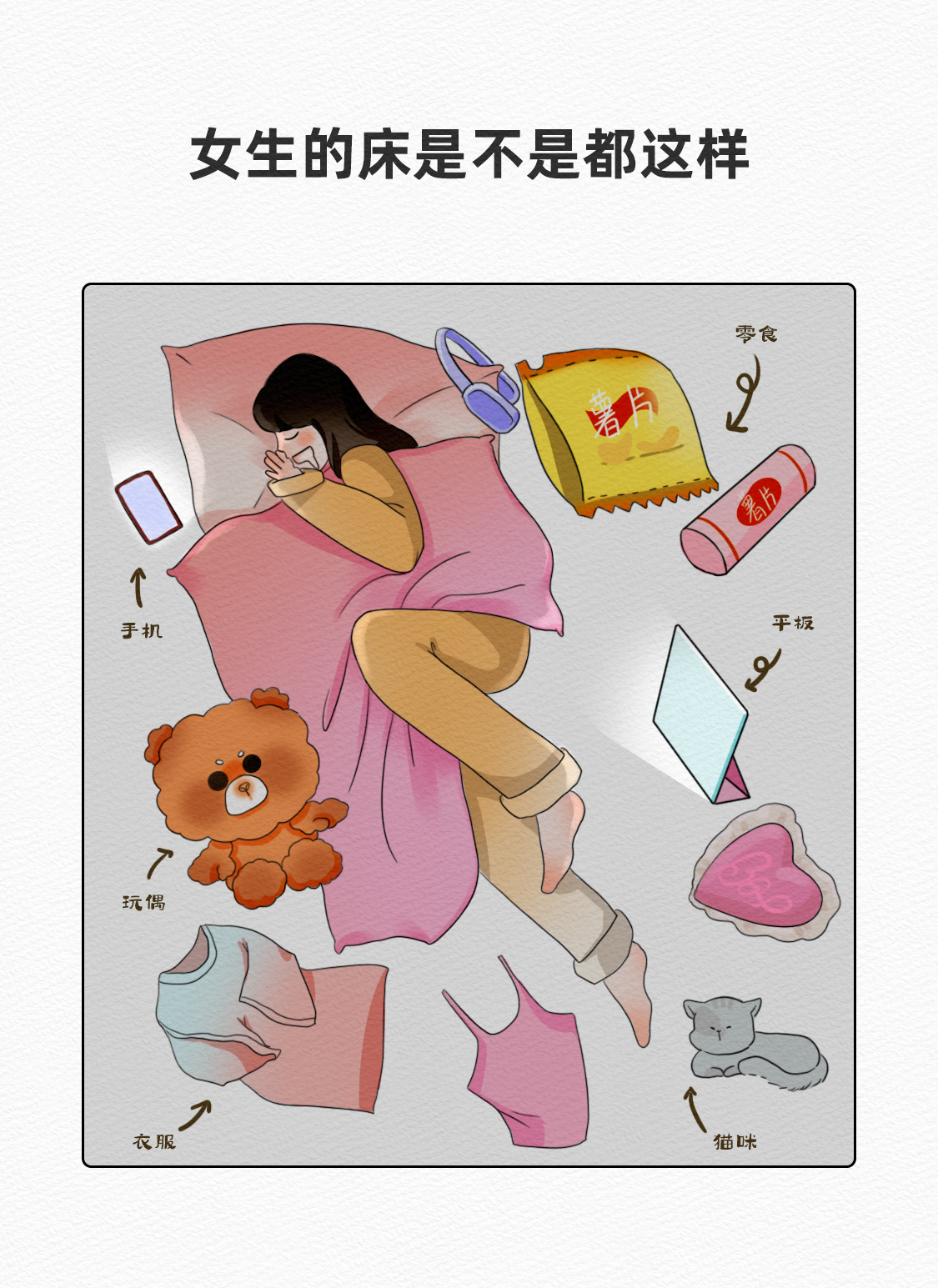 #女生的床是不是都这样# ​​​