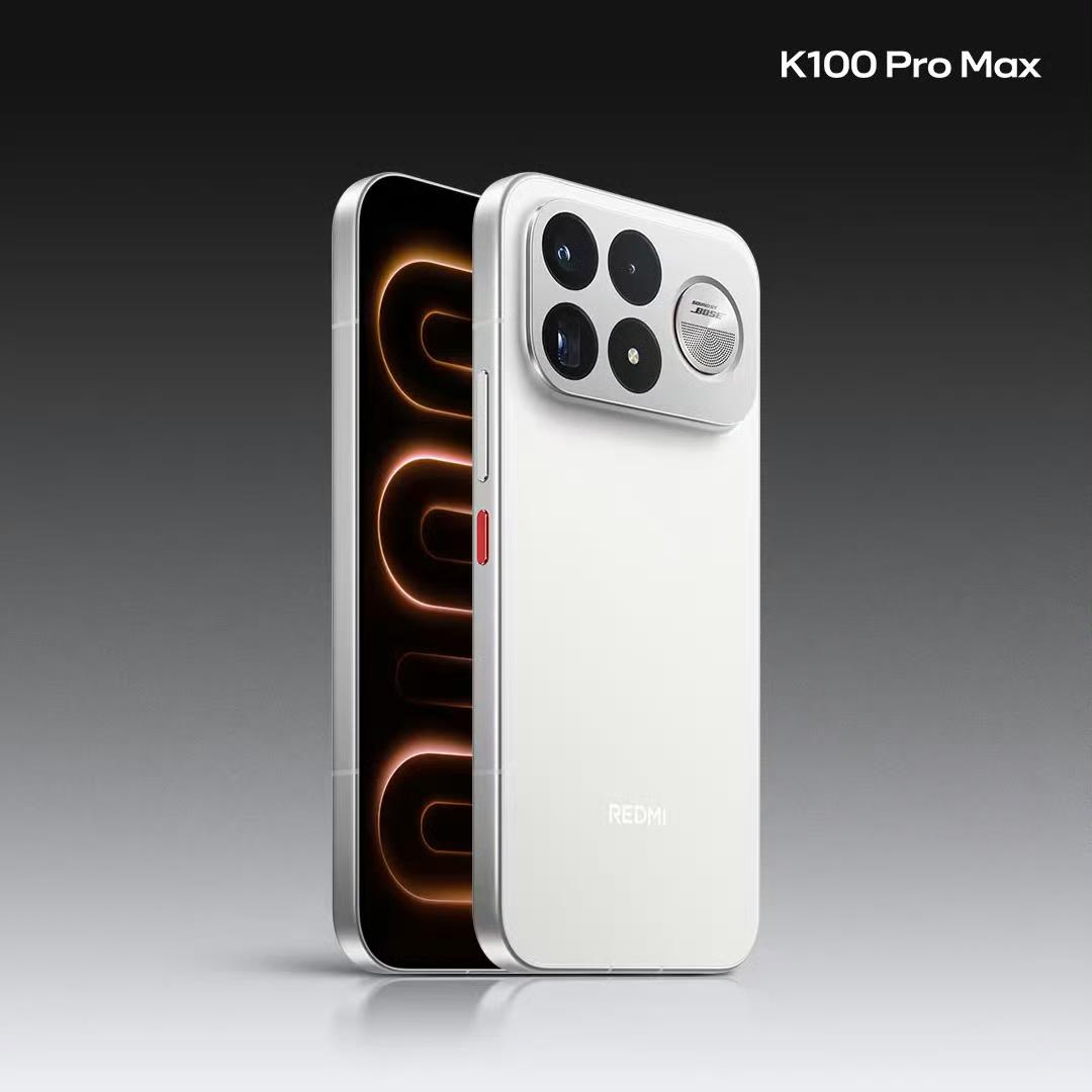 红米K100pro Max和上一代的外观大体相同，细节上存在差异，上一代闪光灯在