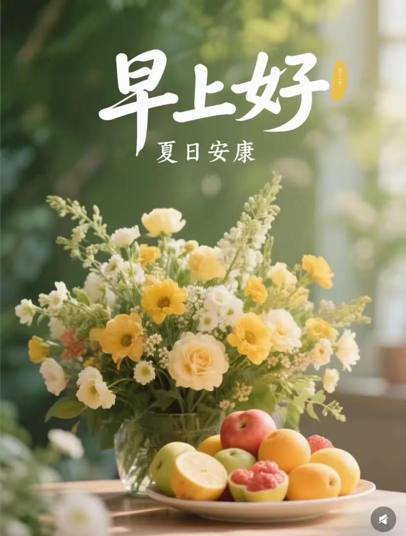 🌷
 
愿你晨起，满目晴朗，
愿你日子，安然舒畅。
送你欢喜，常驻心上；
送你