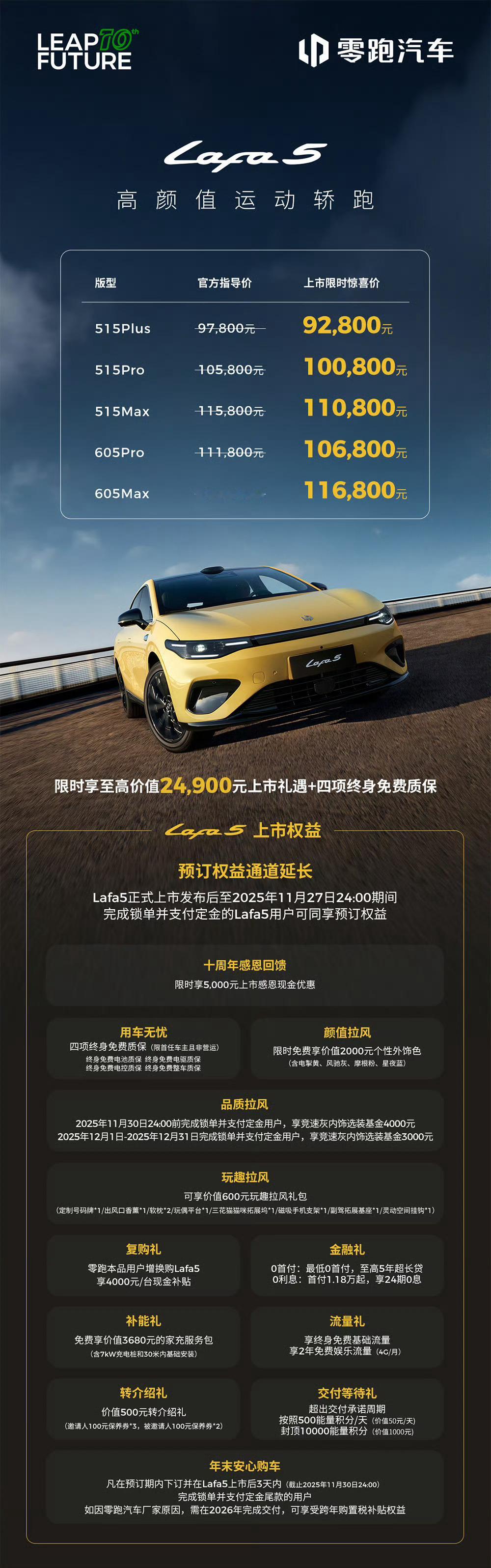 Lafa5正式价格有了，怎么说