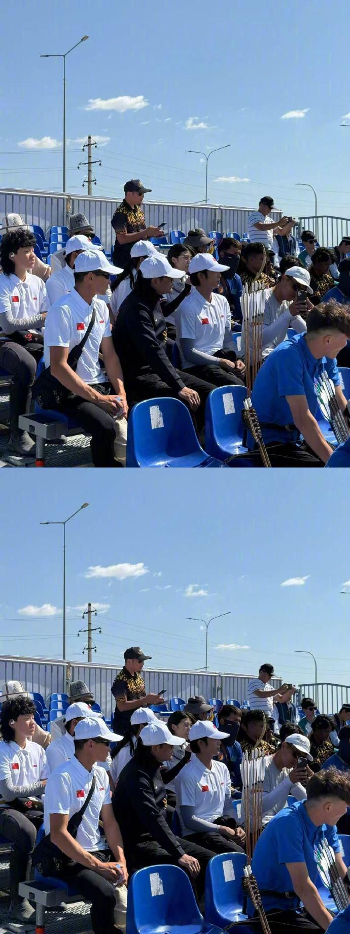 于适现身亚洲青少年骑射锦标赛 哈萨克斯坦偶遇于适 于适跨国支持青少年赛事！网友晒