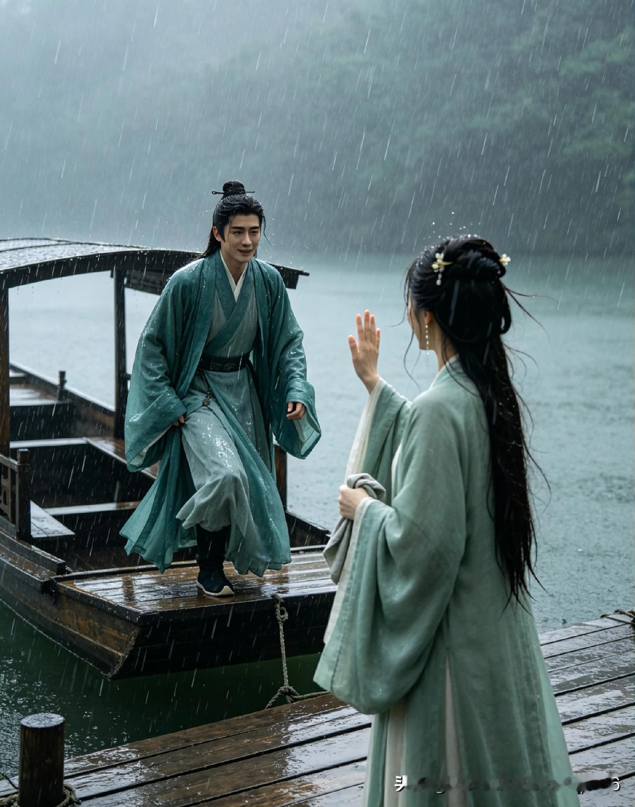相思点点情难诉，泪眼盈盈语未休
  
江南的雨，下了整整三载。
 
苏晚倚在临水