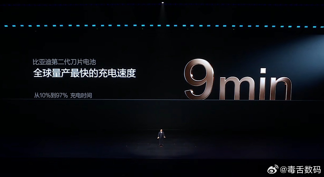 我靠！太牛逼了！！！比亚迪第二代刀片电池，从10%充到97%只要9分钟！！！