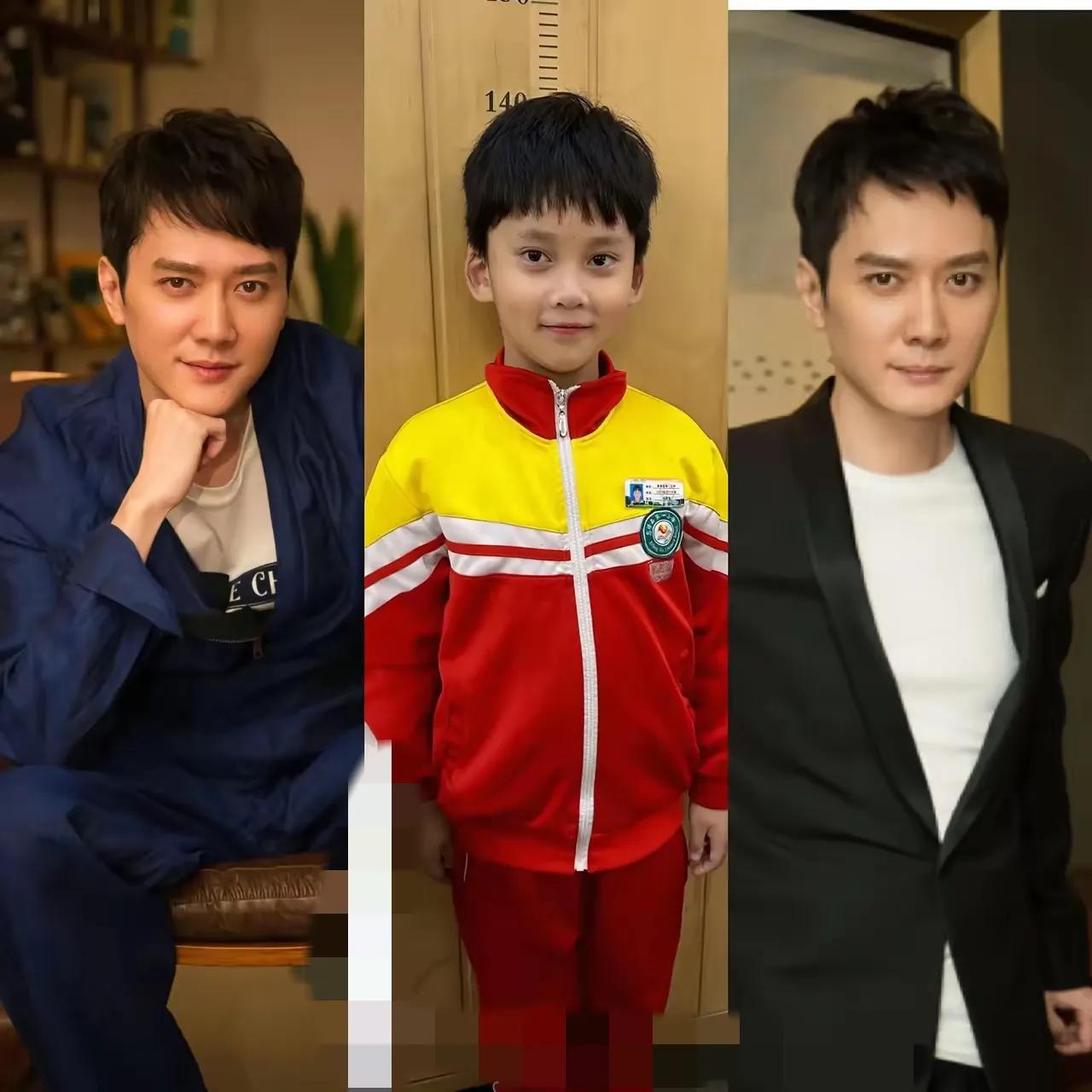 这个是冯绍峰儿子，
还是冯绍峰小时候啊❓
简直是翻版冯绍峰。
特别是眼睛。
大家