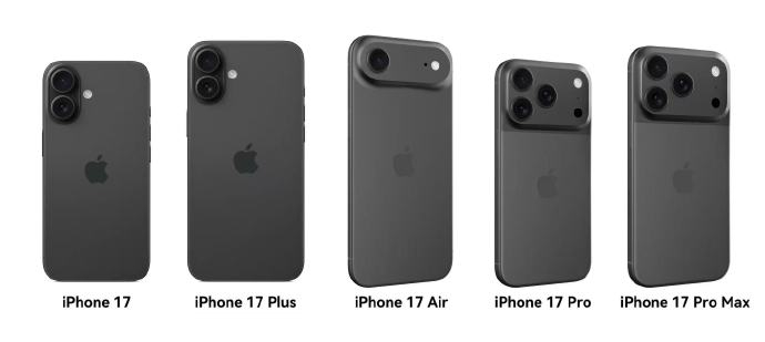 iPhone17系列模型机曝光 不出意外，iPhone 17系列的外观就长这样了