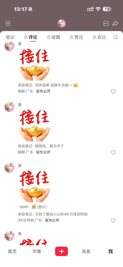 一天啥也没干了就是在小红书评论区接财运 