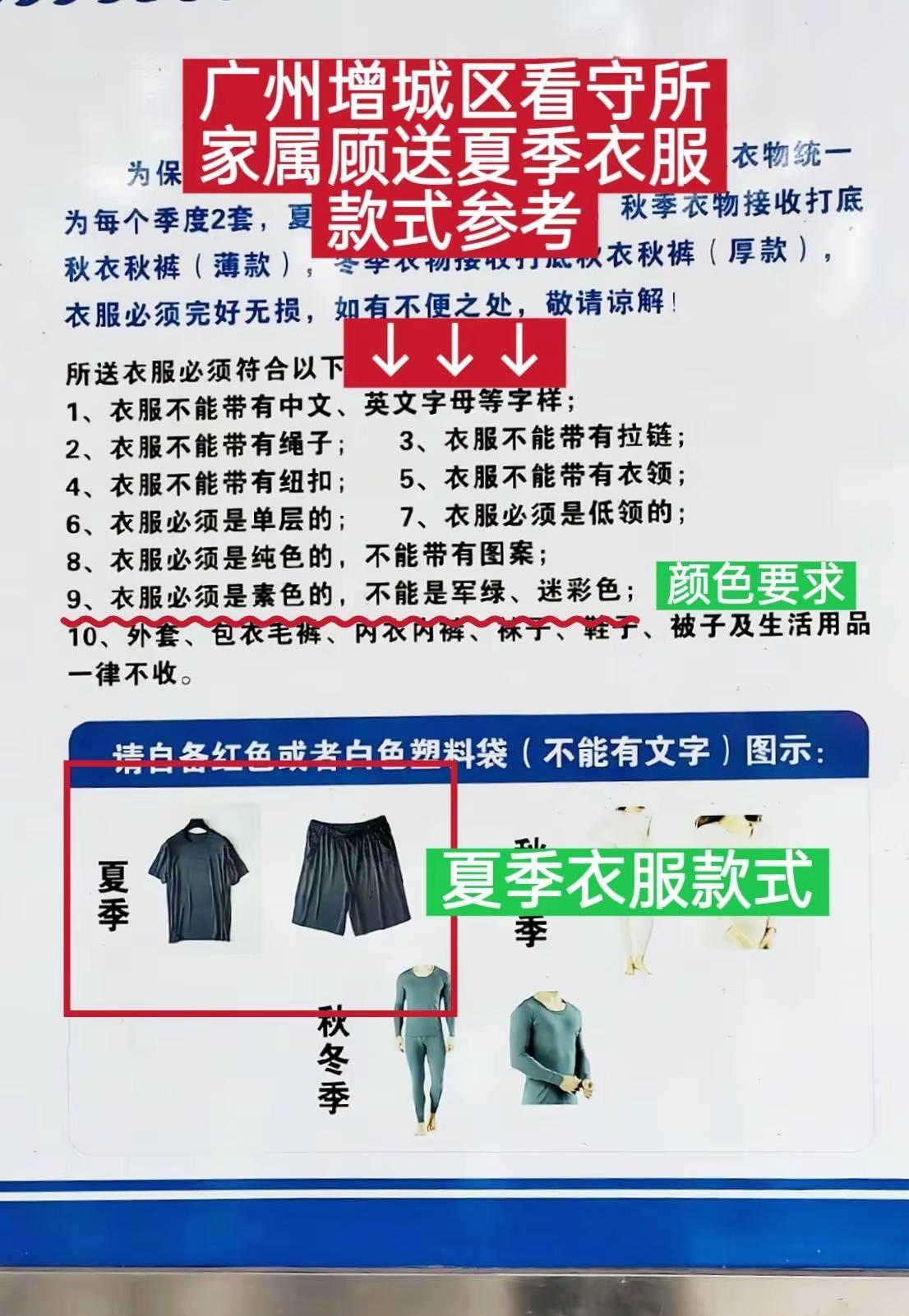 科普｜广东正式进入夏季，家属想顾送一些短袖衣服，又不知道什么款式合适，可以参考一