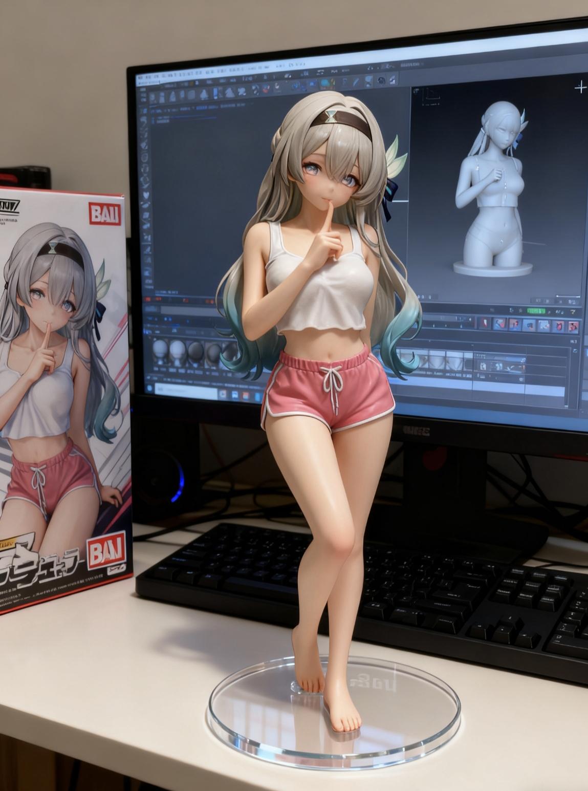 手办模型 二次元 这谁能顶得住啊 这腿又长又白又细 流萤