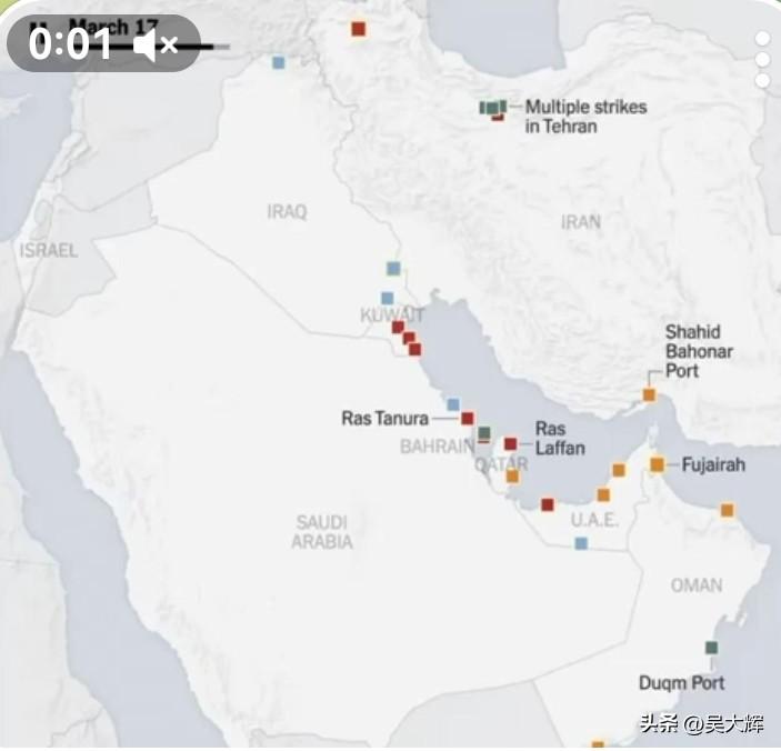 《纽约时报》：中东战争爆发以来，至少9个国家的39处能源设施受损。
 
报道称，