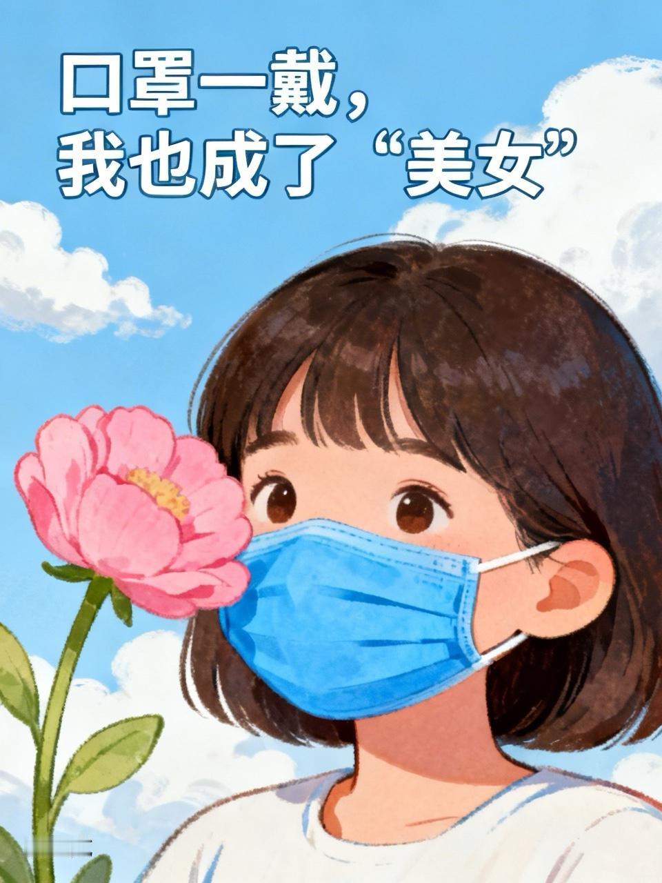 口罩一戴，我也成了“美女”

告诉你个秘密，自从戴上口罩，我老公天天夸我好看。