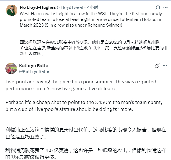 利物浦女足 对于主帅加雷斯·泰勒而言，或许唯一的慰藉是，女超中仍有球队比她们表现