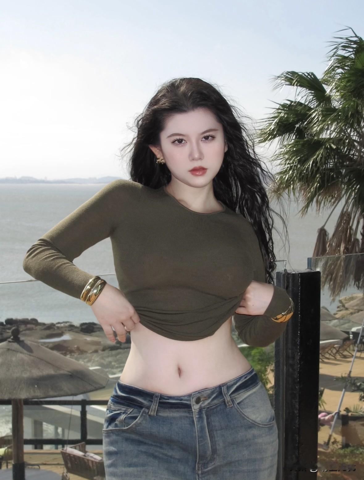 海风与自由，是属于夏天的浪漫序章✨高雅气质美女