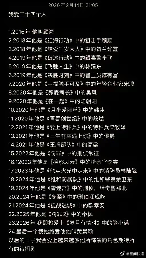 黄景瑜成立影视新公司黄景瑜在海南成立海南宸恺影视传媒有限公司，持股80%，注册资