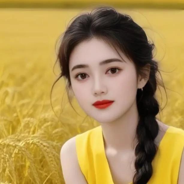 在金黄麦田中，少女如梦似幻，宛若童话中的精灵。蓝色花海少女 麦田美拍 麦田里的美