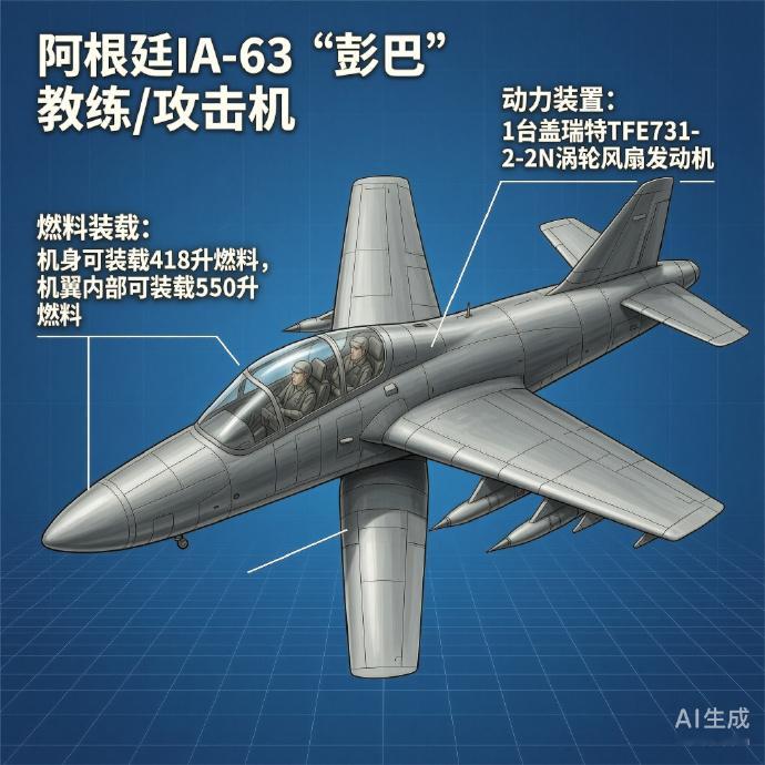 军事ai新视野 阿根廷IA-63“彭巴”教练/攻击机IA 63“彭巴”（Pamp