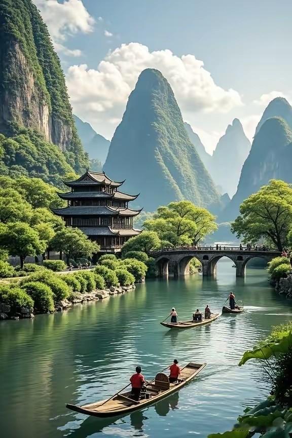 看到“读山读水读山水”这个下联，一下子就来了兴致。这让我想起广东观音山那火爆网络