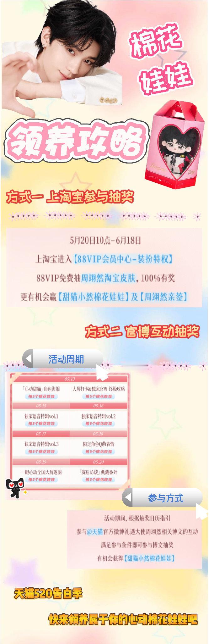 天猫礼遇大使周翊然 520想送惊喜？跟着周翊然逛淘宝准没错！精选好礼藏着满满心意
