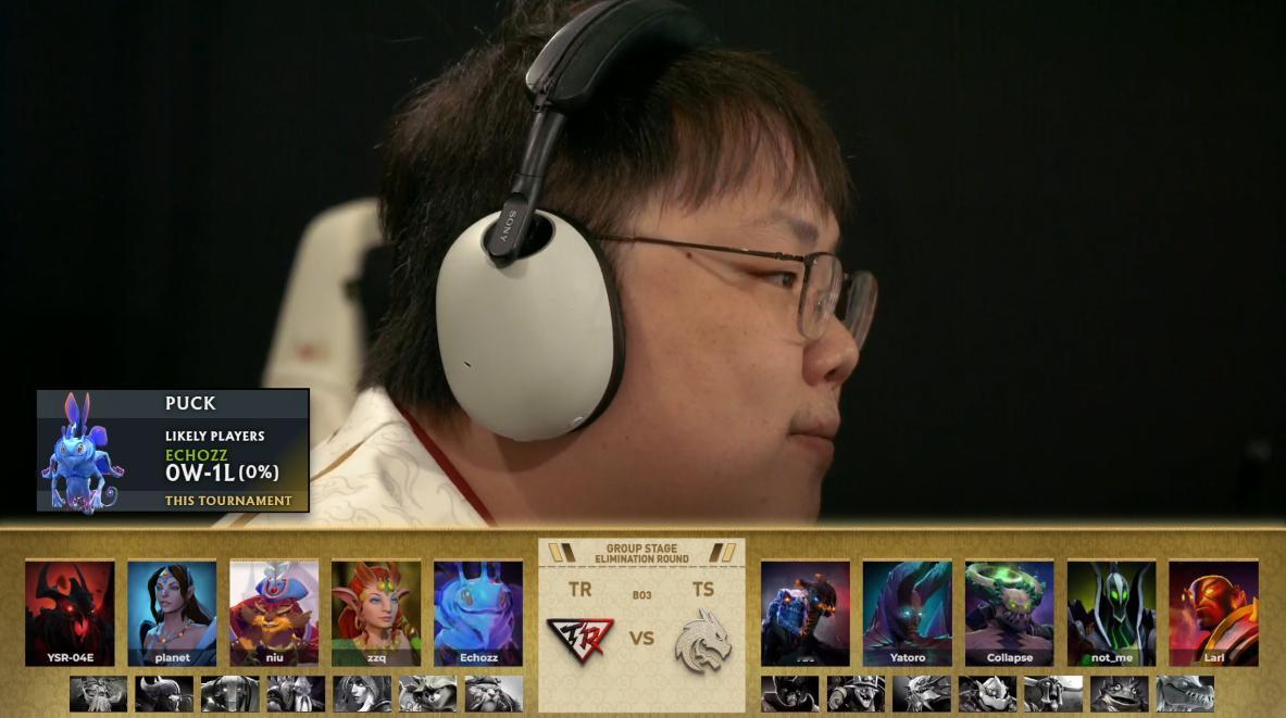DOTA2TI15 突围赛Spirit对阵TR战队BO3决胜局BP结束，Spir