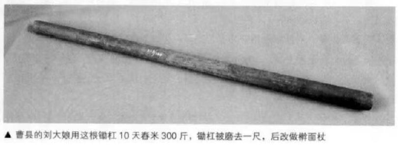 锄杠咋成了擀面杖？
淮河战役期间，曹县人民积极加工军粮，支援前线。曹县的刘大娘用