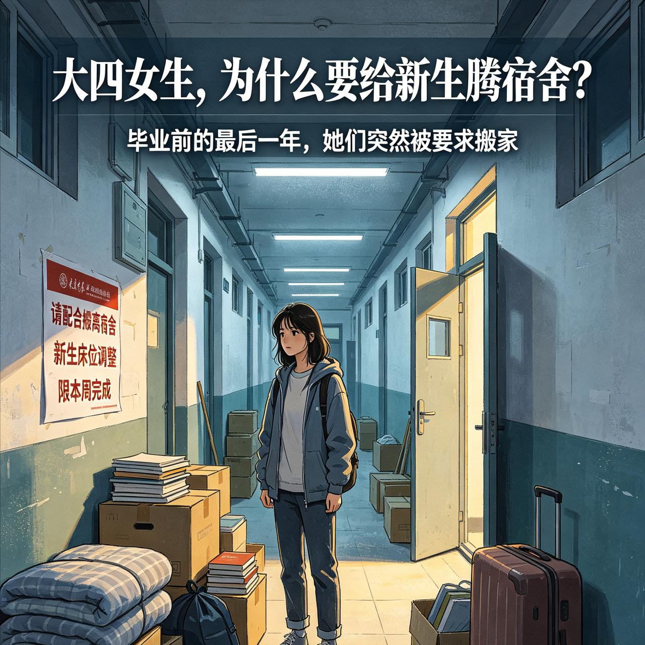 最荒唐校园内卷：大四女生，给新生男生腾宿舍

高校最离谱的资源倾斜，终究落在了即