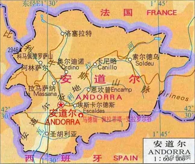 安道尔468km²人口8万，摩纳哥2km²人口4万，两国都被法国牢牢控制。

这