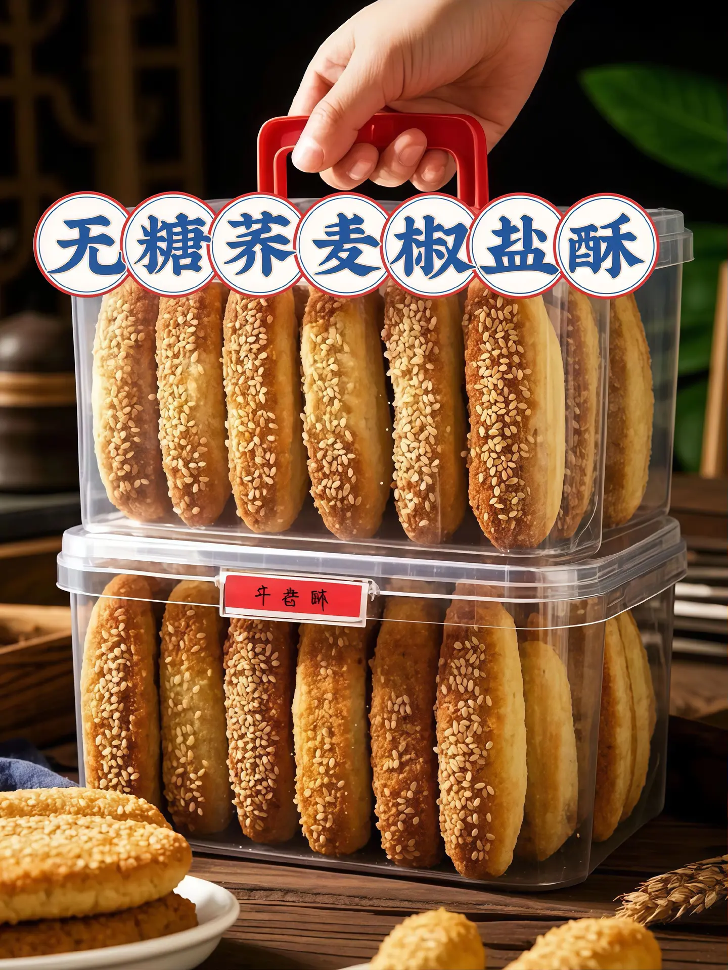 今天必须给大家推荐这款无蔗糖荞麦椒盐酥！它是用荞麦制作而成，富含膳食纤...