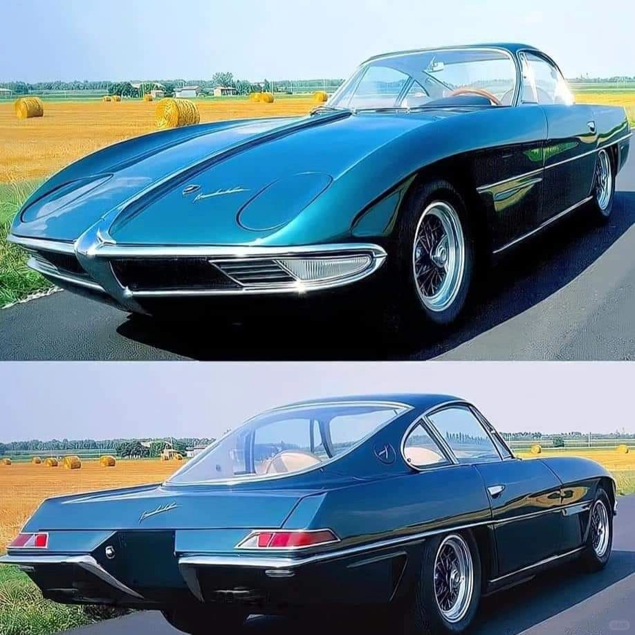 1963年，第一辆兰博基尼350 GTV双座双门跑车，配备V12发动机。