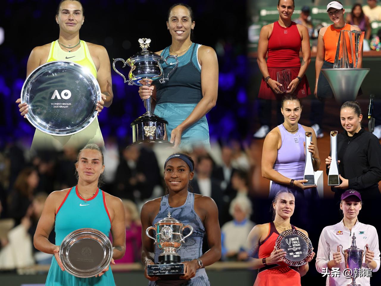 在年终总决赛女单决赛0-2不敌莱巴金娜之后，提前锁定WTA年终世界第一的萨巴伦卡