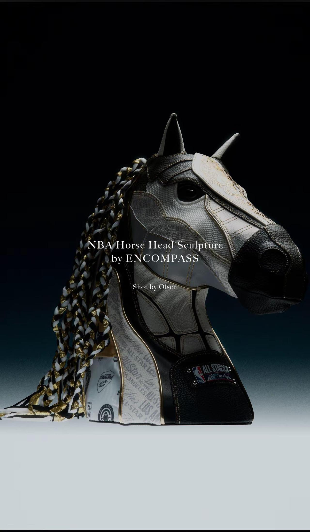 被这个马头装置硬控了10秒。encompass 潮流艺术 潮流装置 球鞋装置