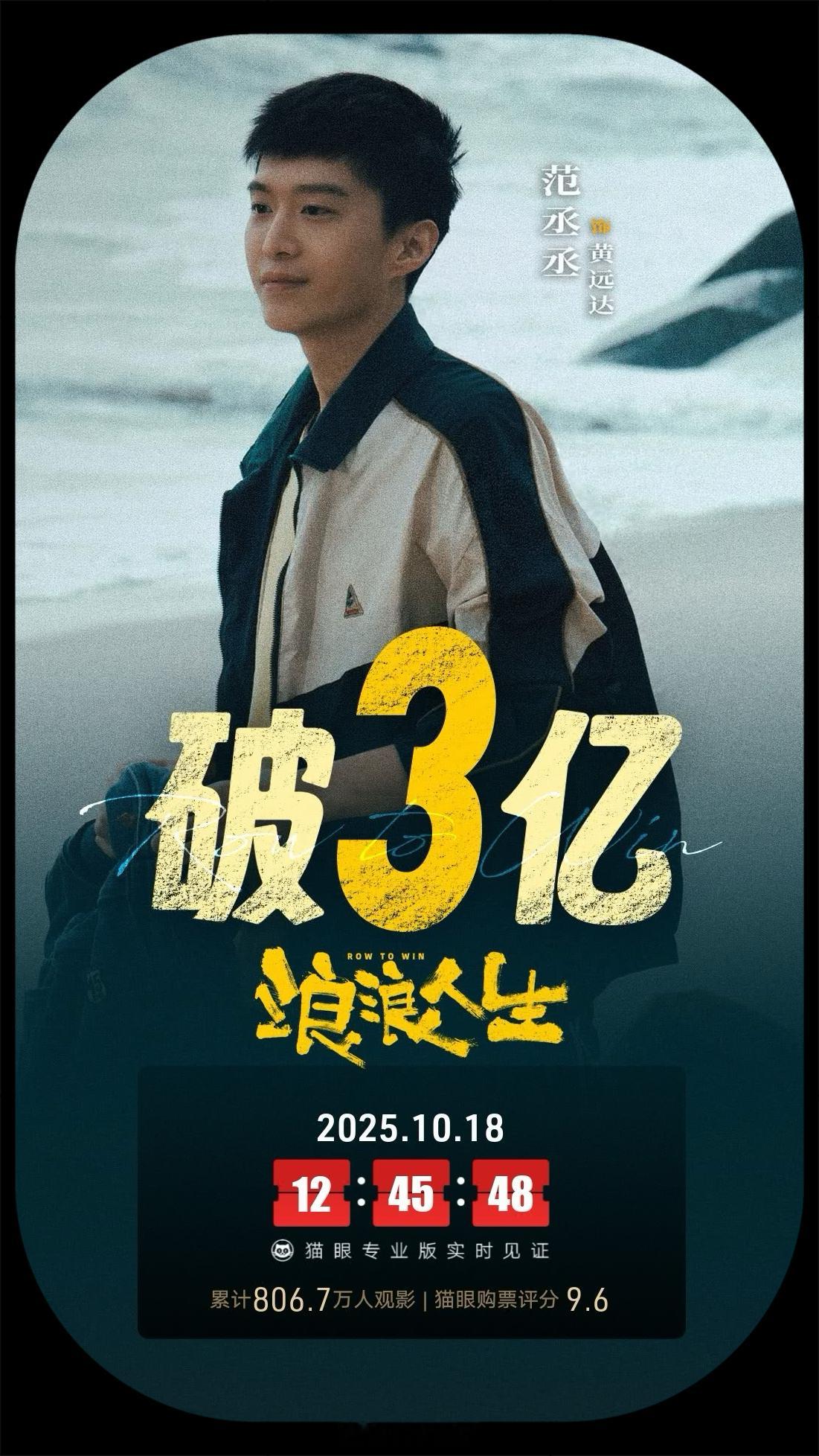 浪浪人生票房破3亿 《浪浪人生》上映19天，票房破3亿，国庆档季军电影还在偷偷发