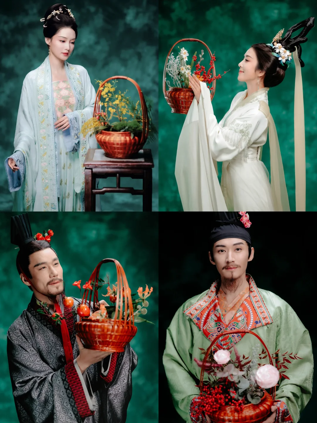 回头再看十二花神，绒花简直是点睛之笔！