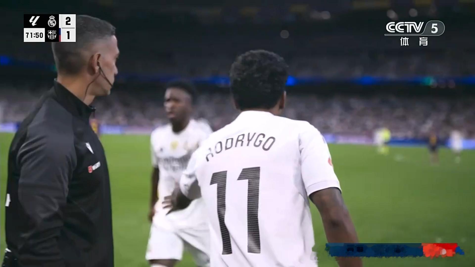 第72分钟，罗德里戈替补上场换下威尼修斯halamadrid国家德比 ​​​