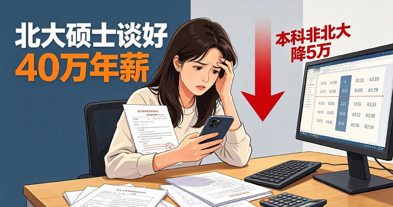 太恶劣了！北大一硕士因本科非北大被降薪5万！根据媒体报道，北大硕士陈女士，本科毕
