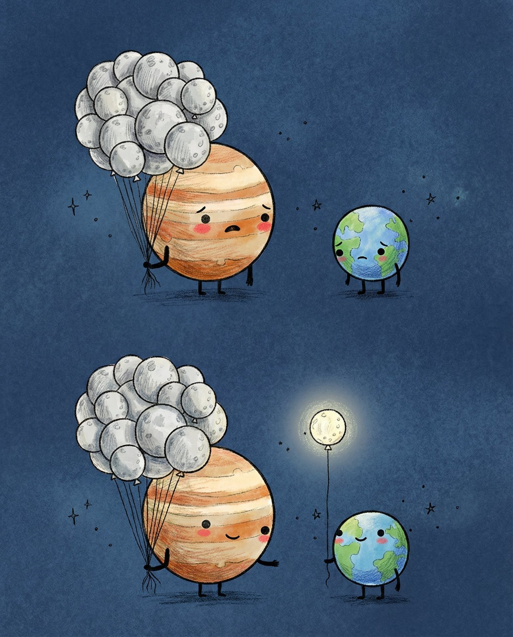 很可爱的一张图，木星其实保护了地球 